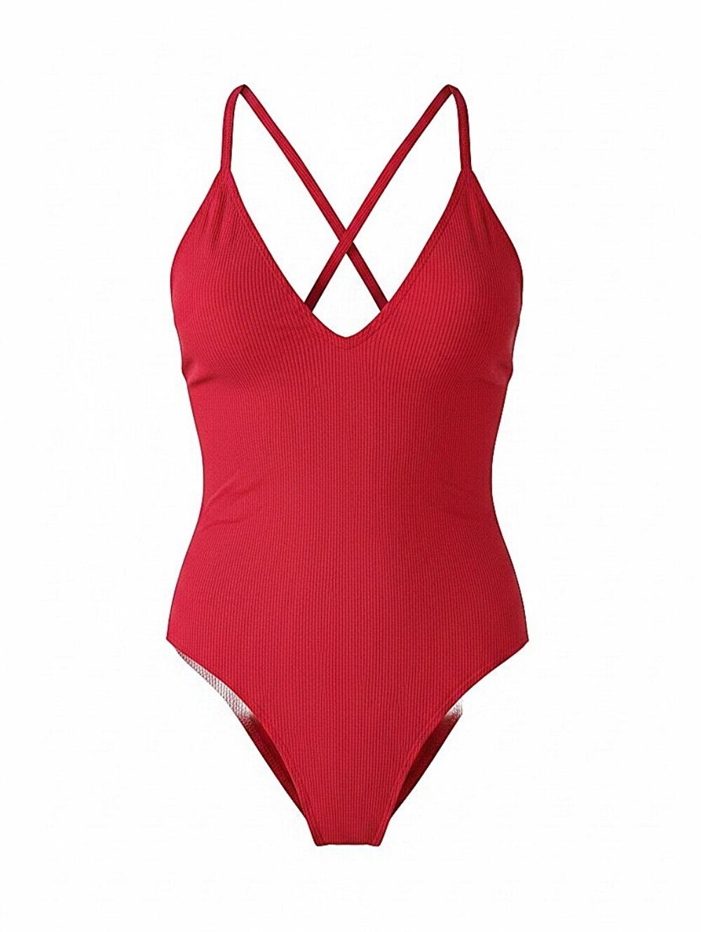 NWT! Fashion Nova Women’s Red Crisscross One-Piece Swimsuit